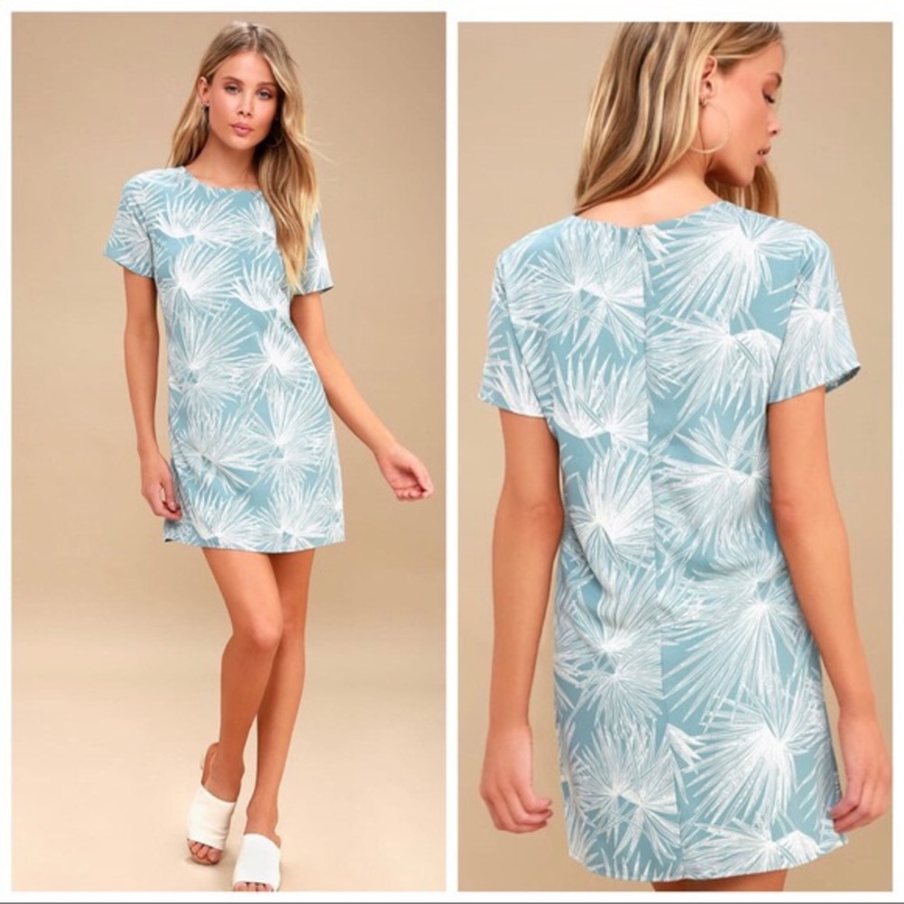 NWT Lulu’s “Cancun calling”  blue shift dress